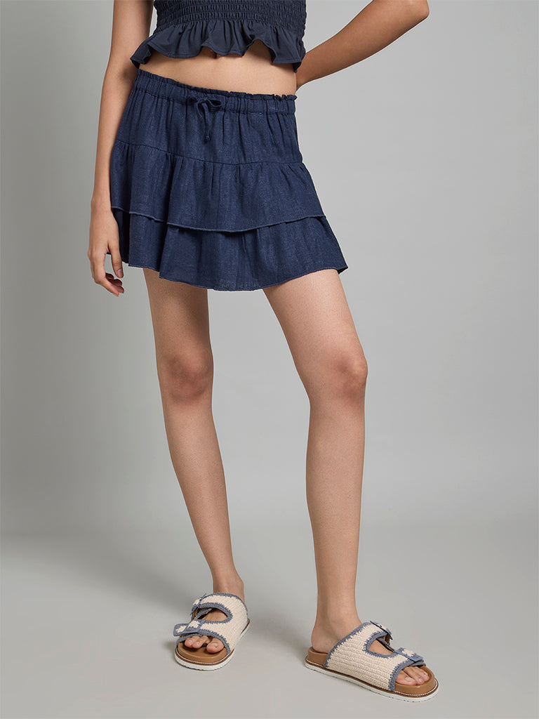 Tiered Mini Skirt