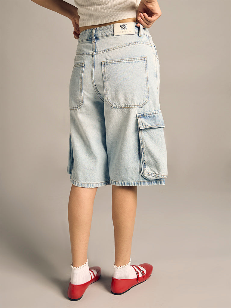 Denim Cargo Jorts