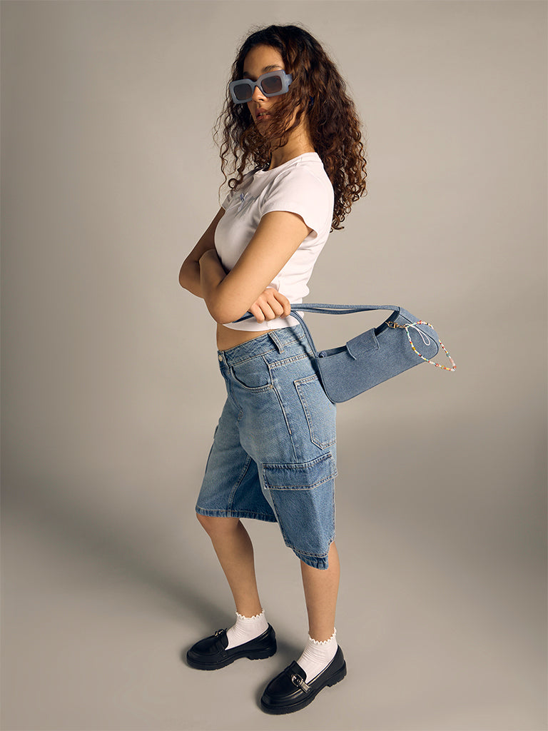 Denim Cargo Jorts