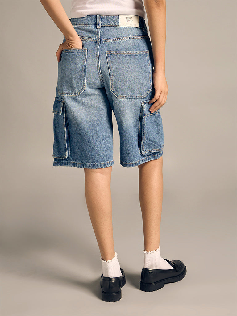 Denim Cargo Jorts