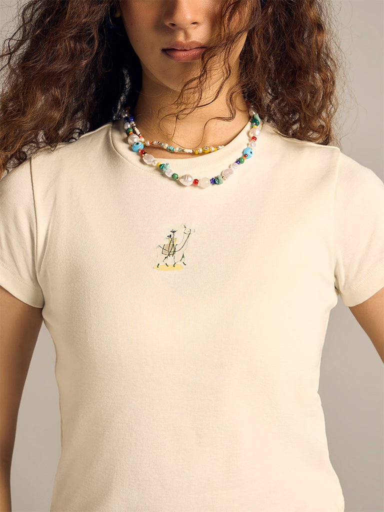 Printed Fitted T-Shirt