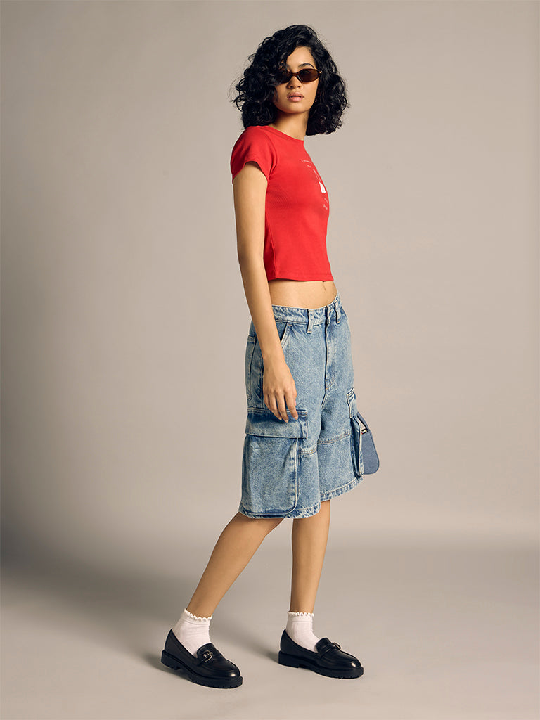 Printed Fitted T-Shirt