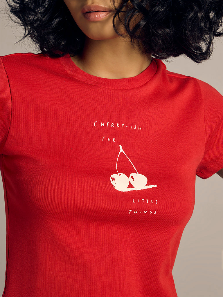 Printed Fitted T-Shirt