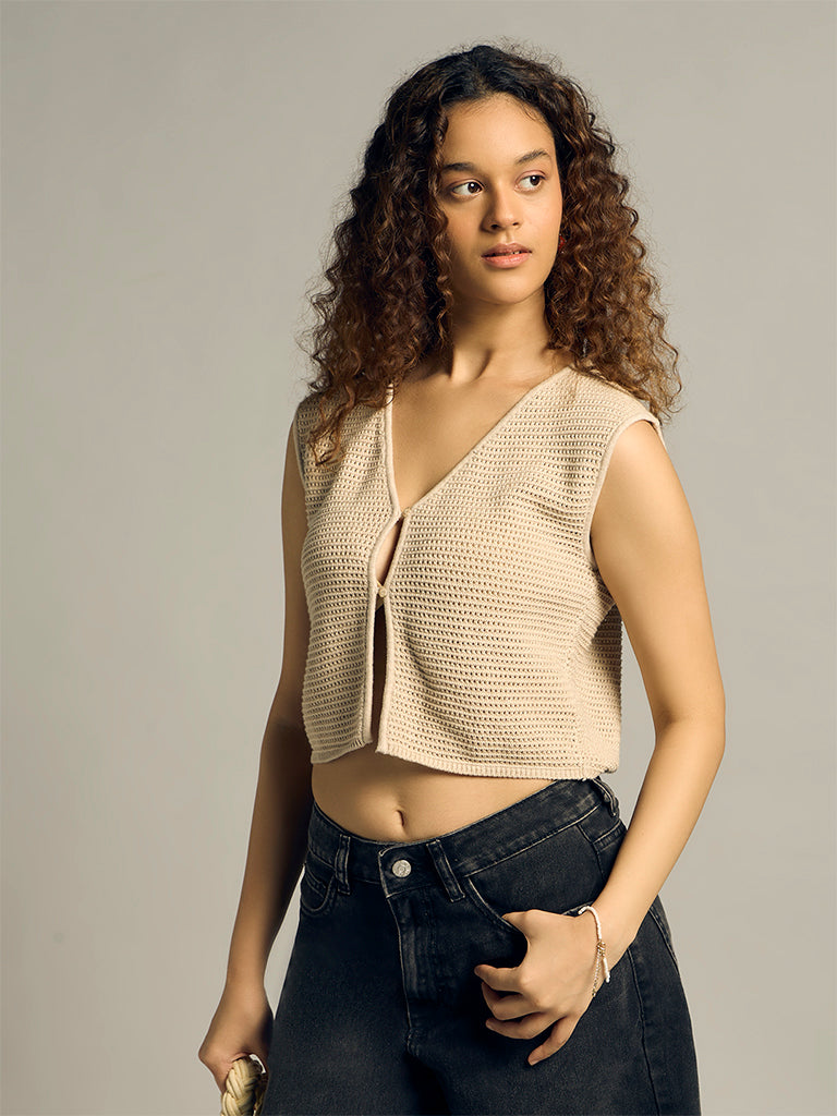 Crochet-Knit Top