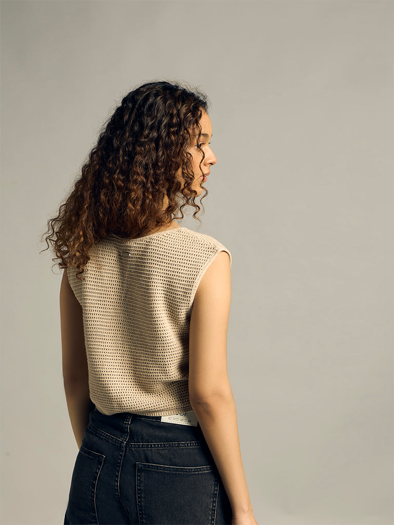 Crochet-Knit Top