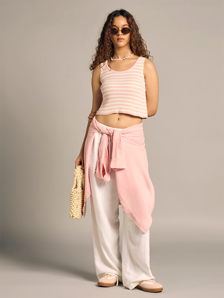 Striped Ribbed Top