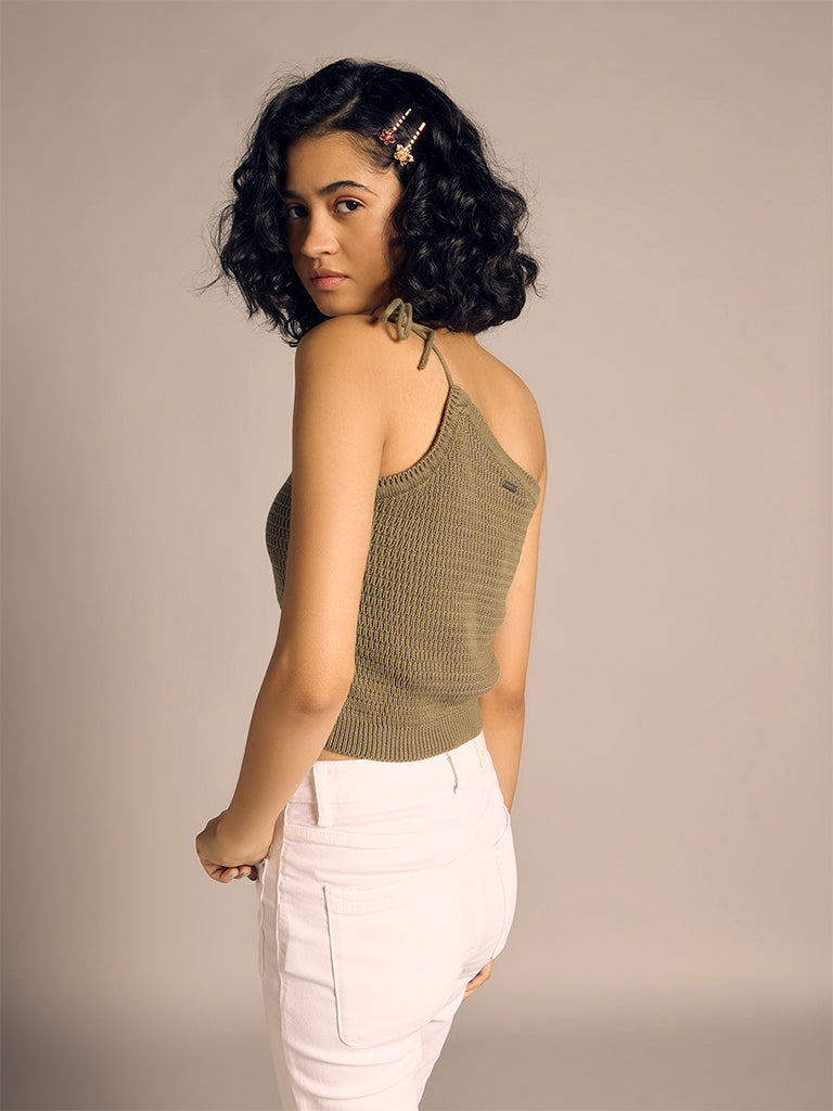 One-Shoulder Crop Top