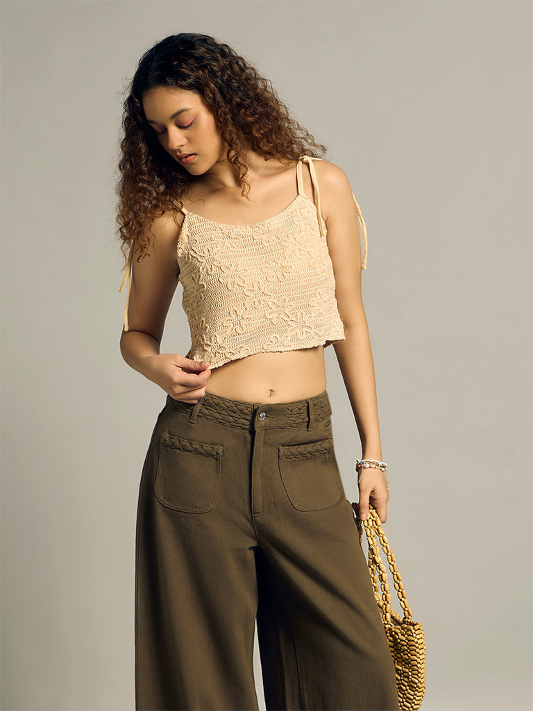 Crochet-Knit Top