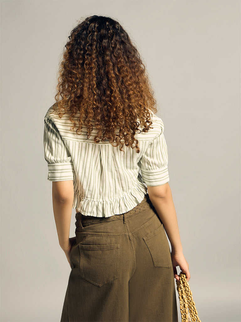 Printed Crop Shirt