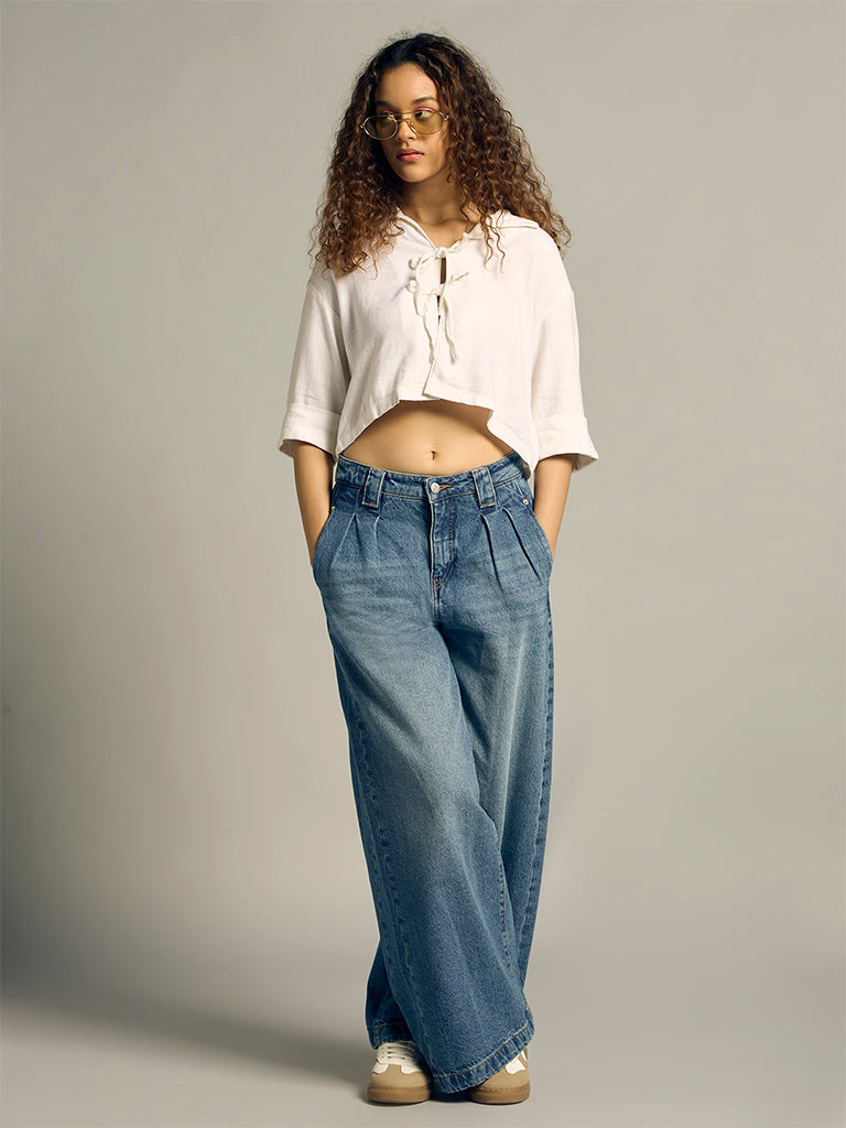 Crop Tie-Up Shirt