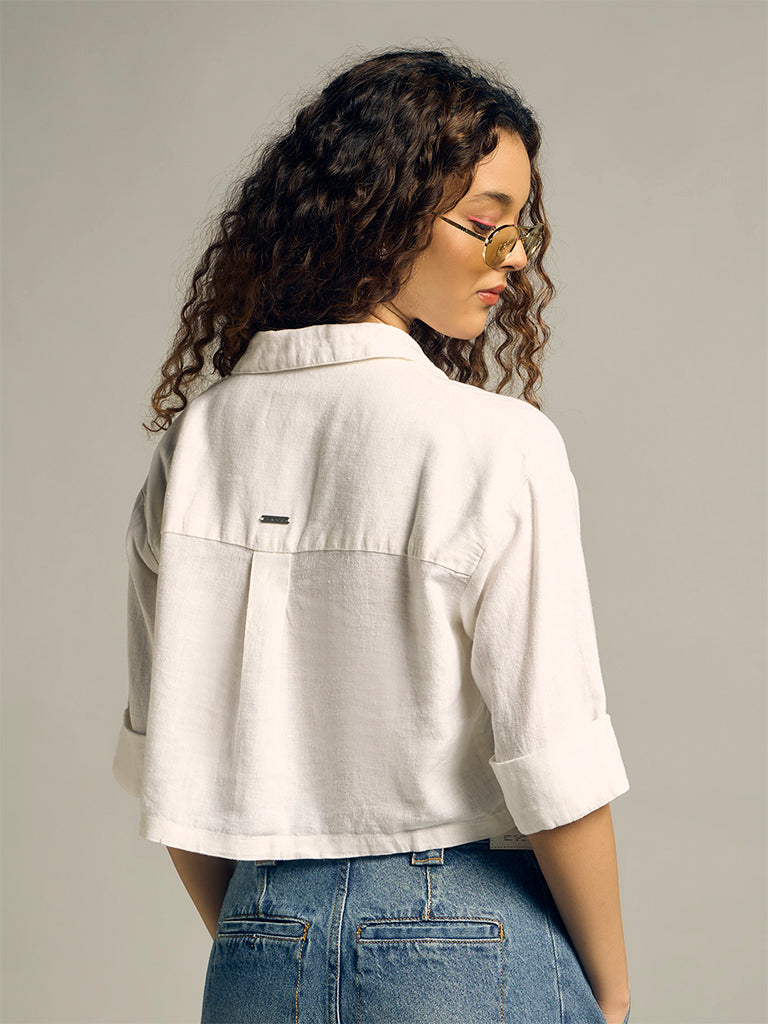 Crop Tie-Up Shirt