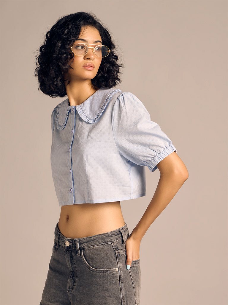 Checkered Crop Shirt