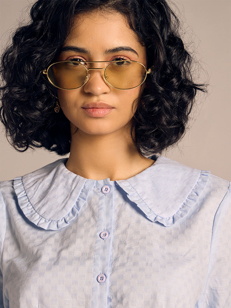 Checkered Crop Shirt