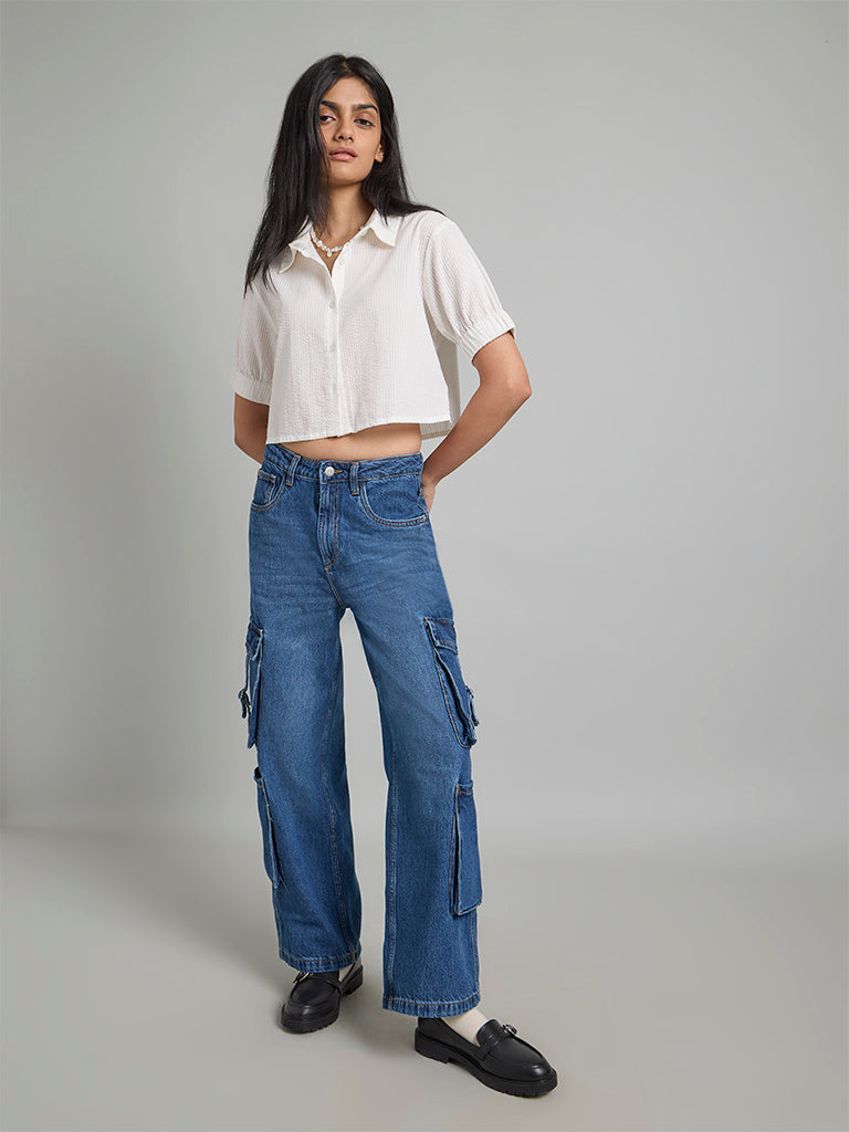 Off-White Textured Shirt