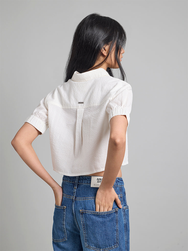 Off-White Textured Shirt
