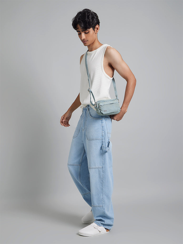 Light Indigo Cargo Denim