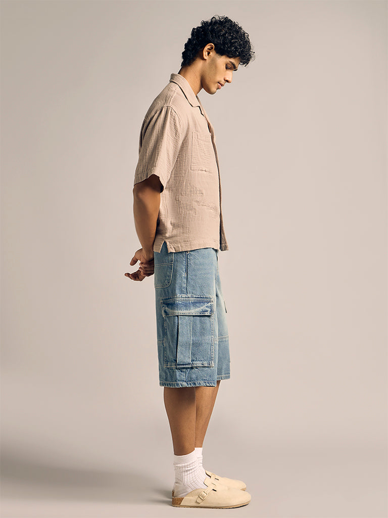 Cargo Denim Shorts