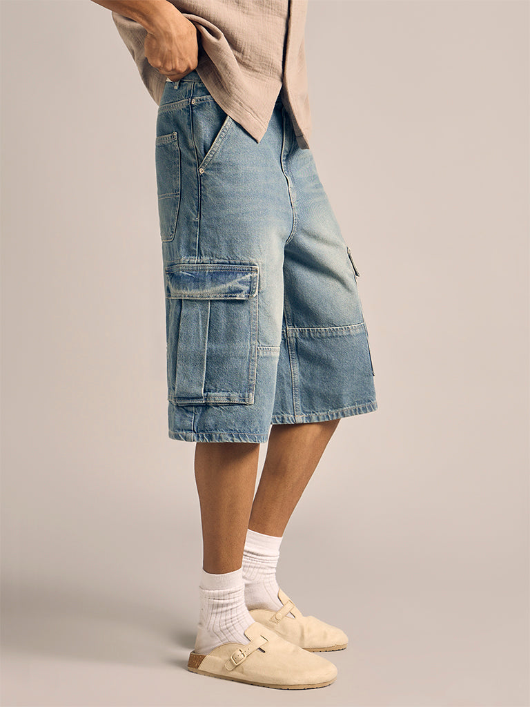 Cargo Denim Shorts