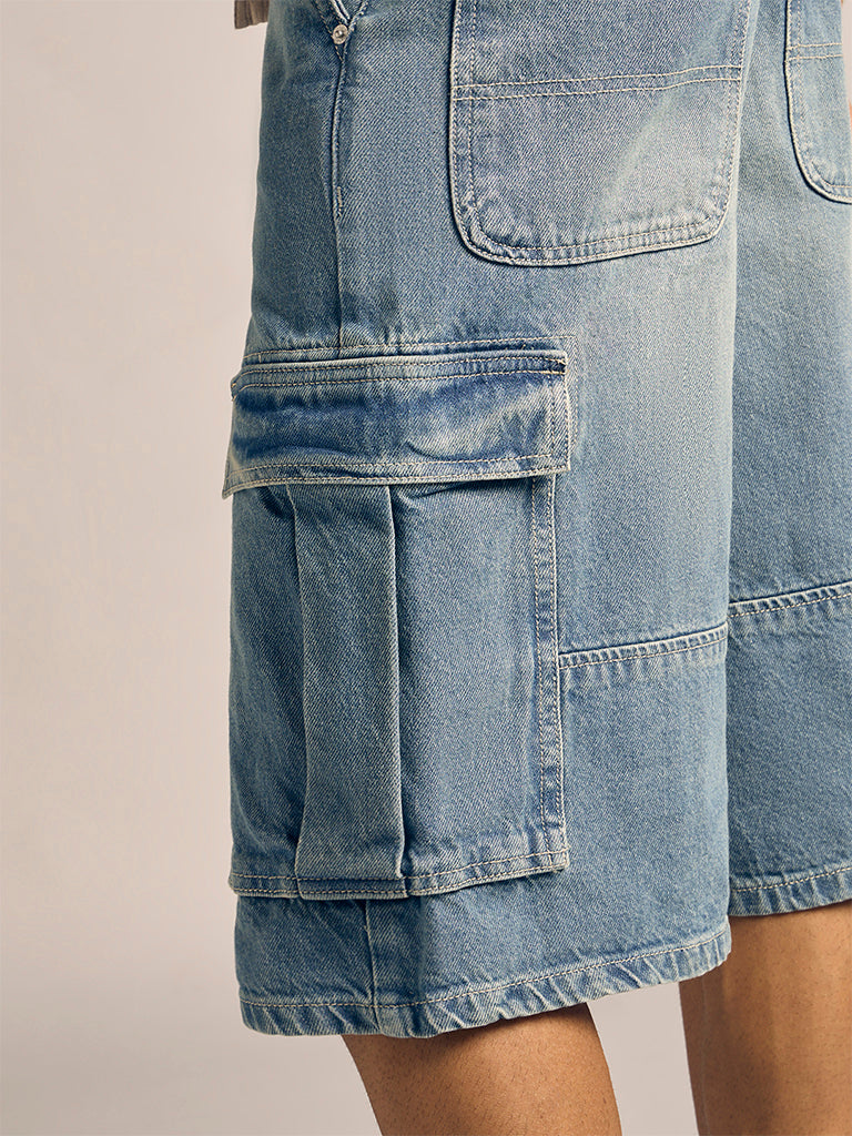 Cargo Denim Shorts