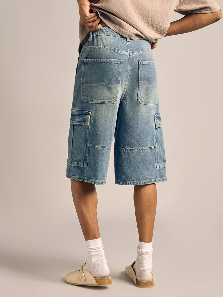 Cargo Denim Shorts