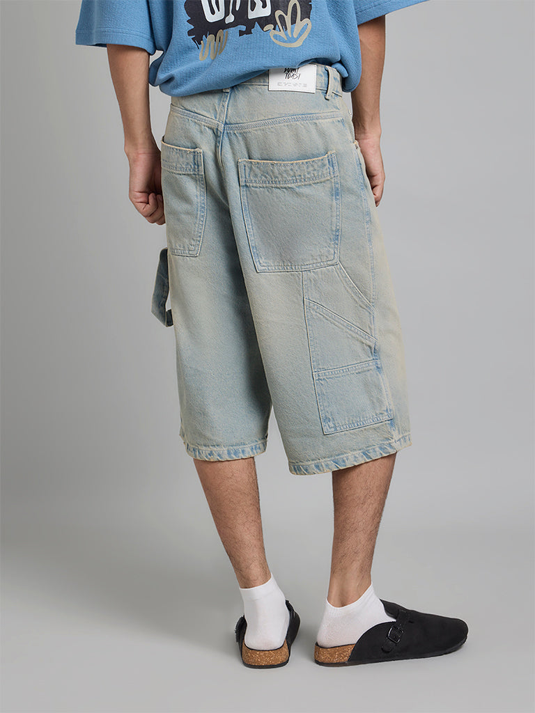 Light Indigo Denim Shorts