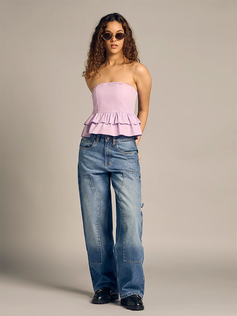 Faded Cargo Jeans