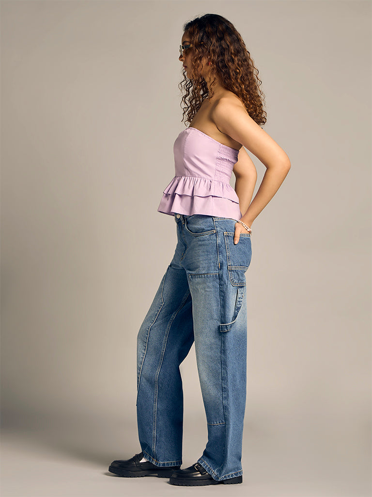 Faded Cargo Jeans