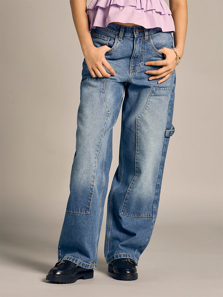 Faded Cargo Jeans