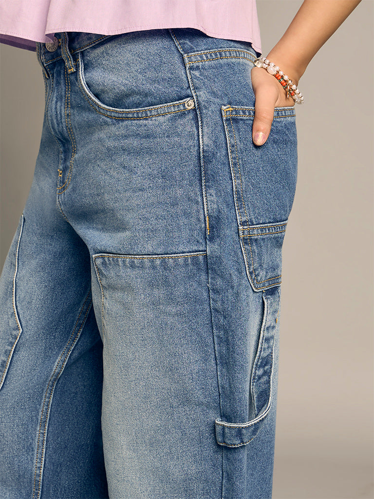 Faded Cargo Jeans