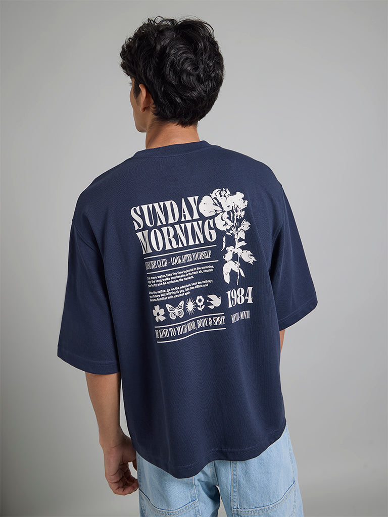 Midnight Blue Oversized T-shirt