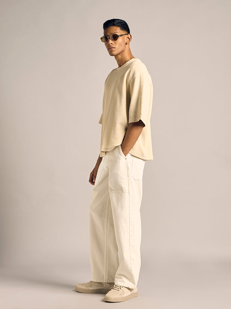 Relaxed-Fit Textured T-Shirt