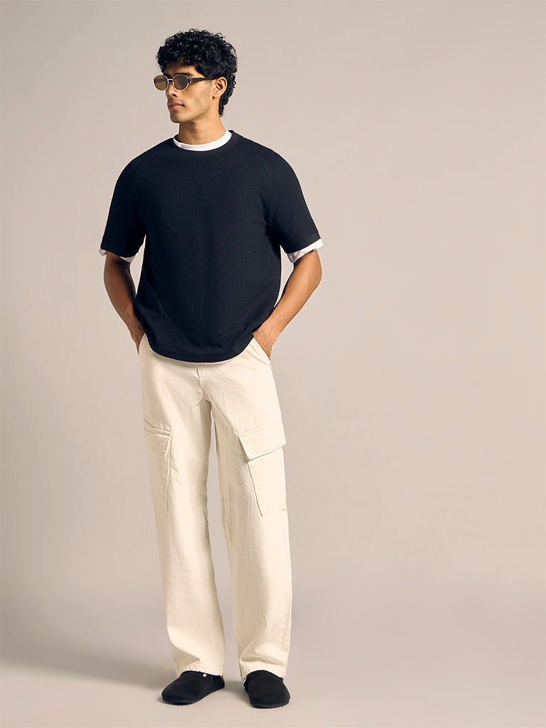Textured Knit T-shirt