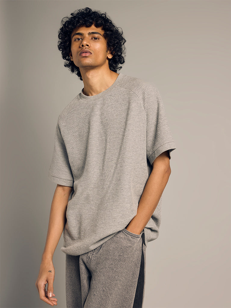 Knit-Textured T-Shirt