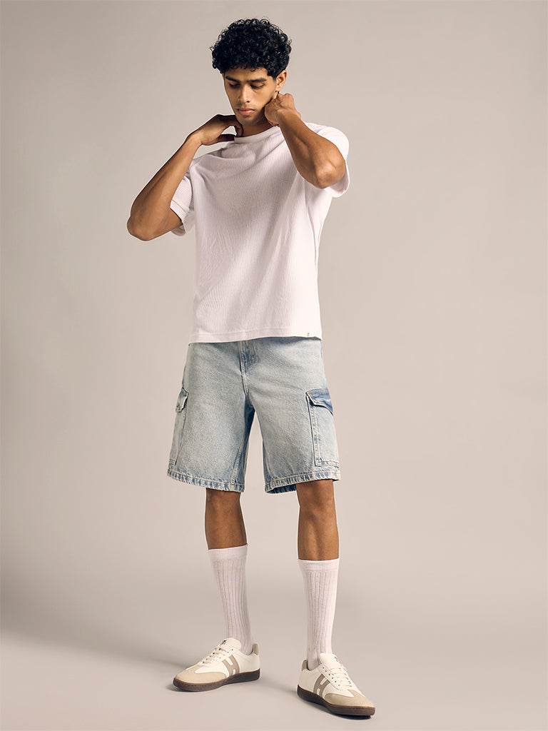 Regular-Fit Ribbed T-Shirt