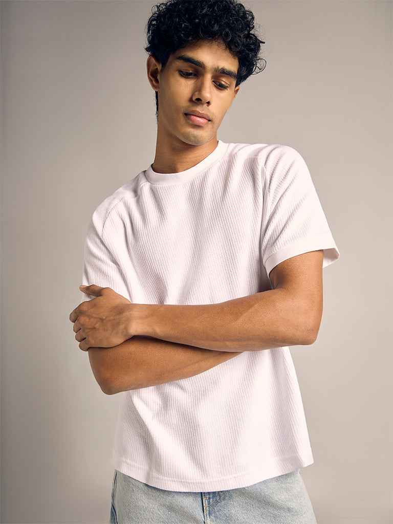 Regular-Fit Ribbed T-Shirt