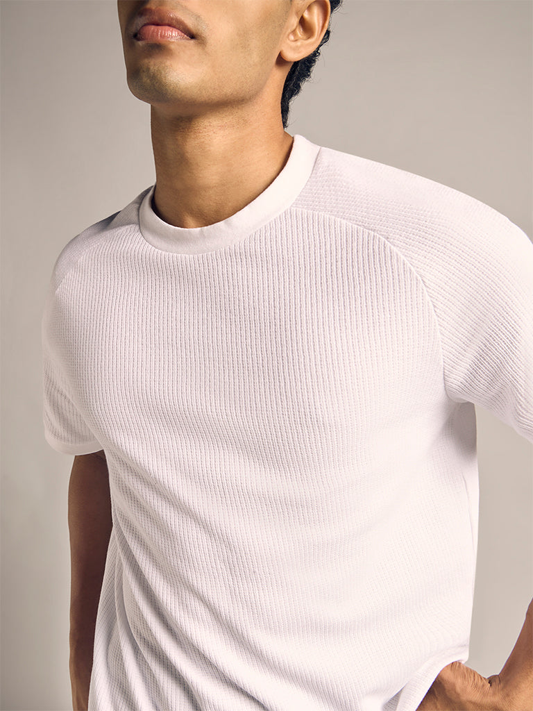 Regular-Fit Ribbed T-Shirt
