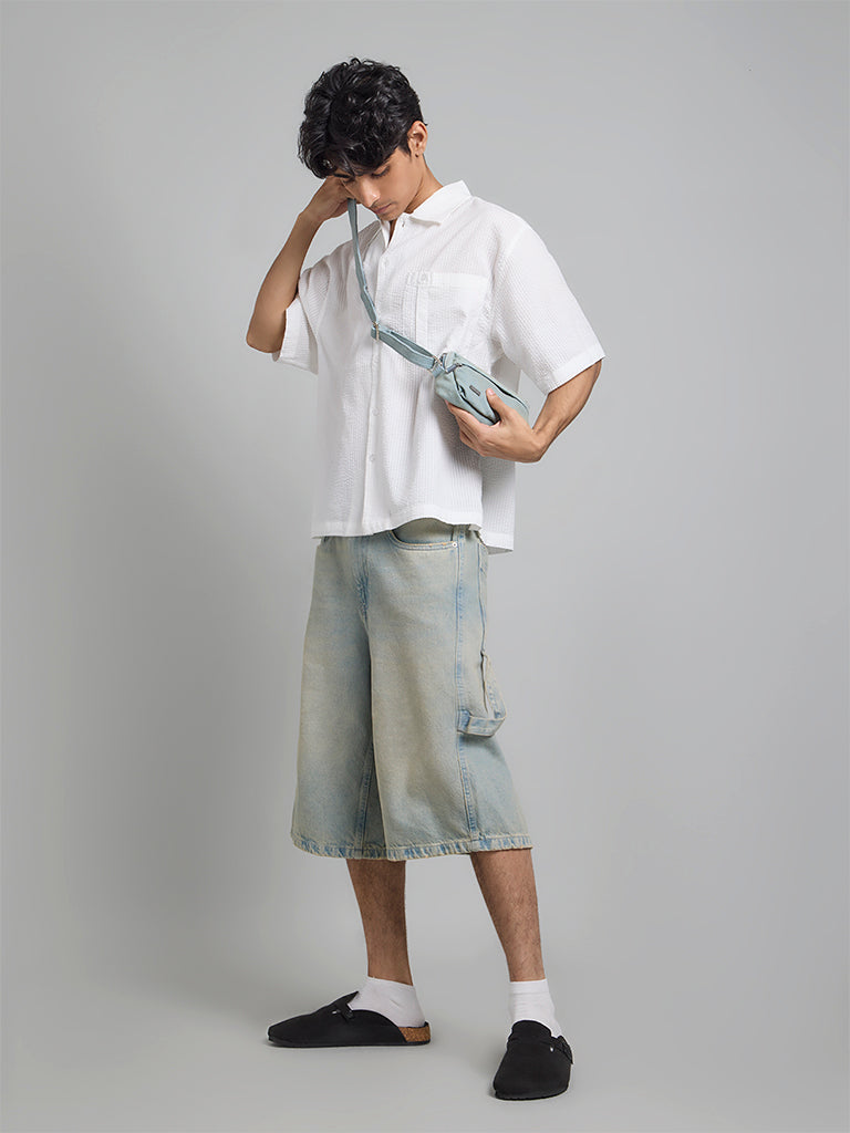 White Textured Shirt