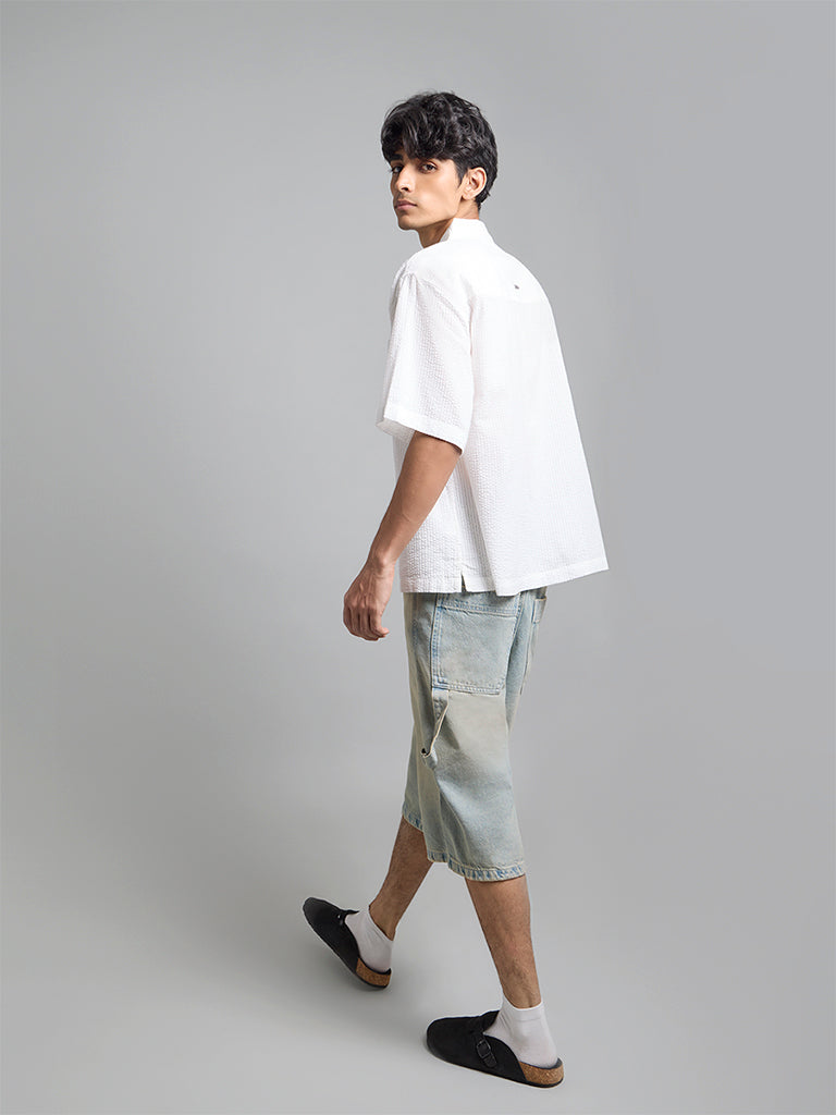White Textured Shirt