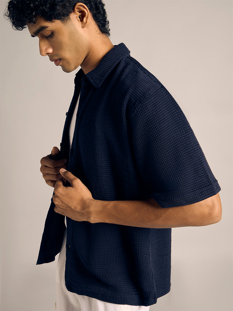 Knit-Textured Shirt