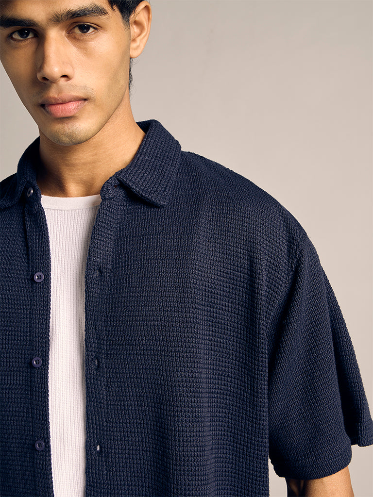 Knit-Textured Shirt