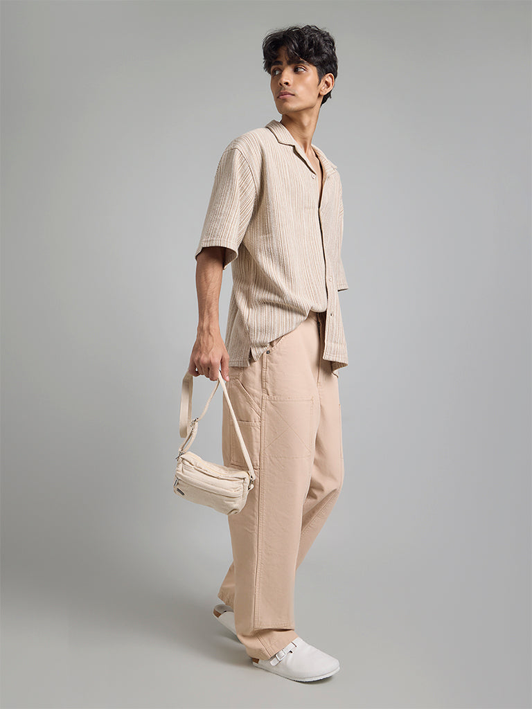 Beige Stripe Shirt