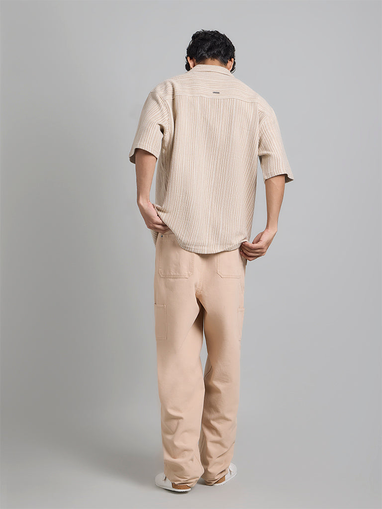 Beige Stripe Shirt
