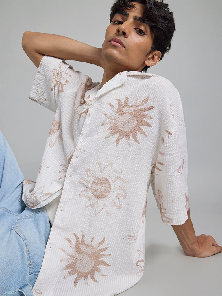Cream Sun-Prin T-shirt