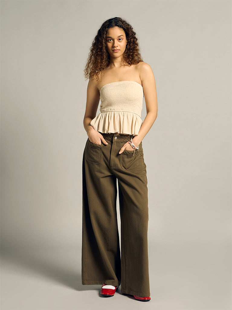 Peplum Tube Top