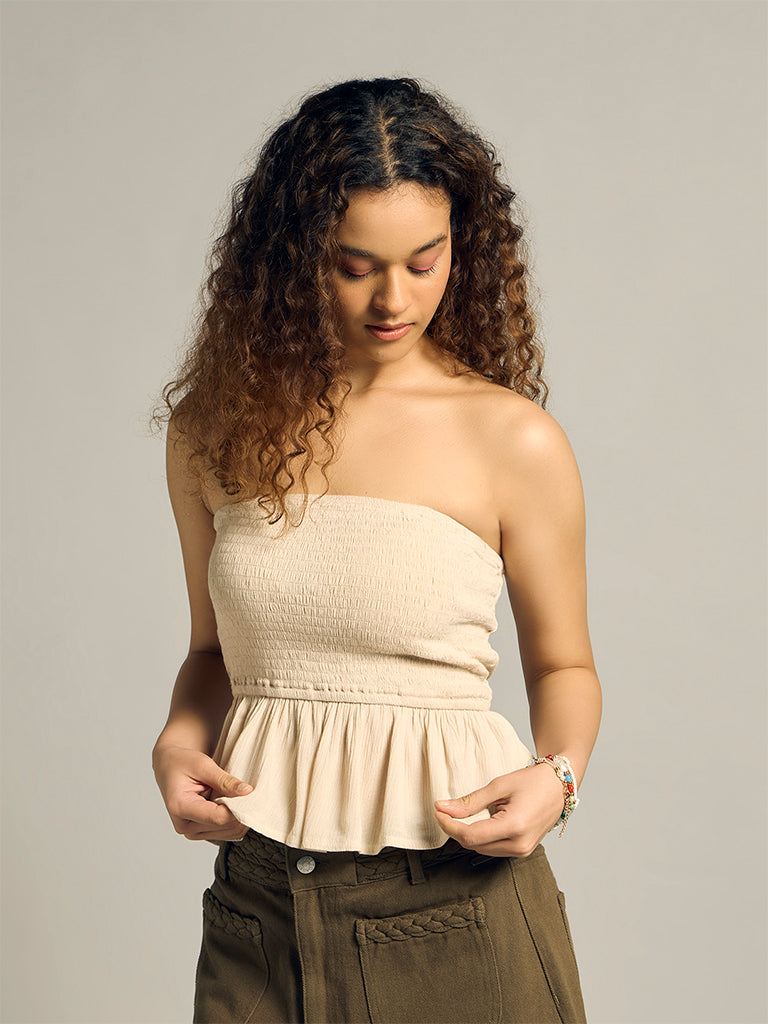 Peplum Tube Top