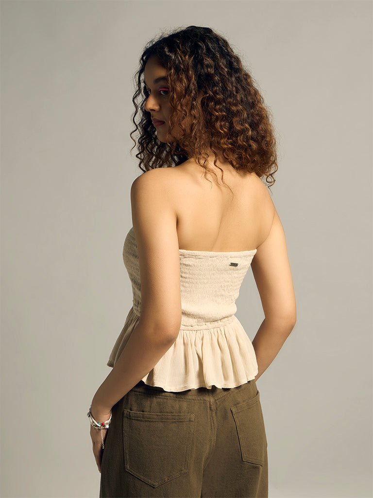 Peplum Tube Top