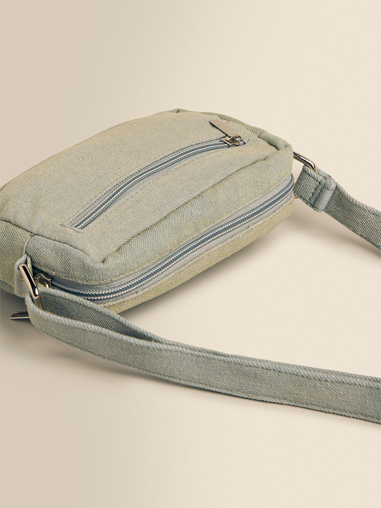 Multi Pocket Sling Bag- Mid Indigo