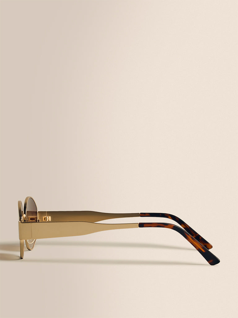 Metal Sunglasses- Light Brown