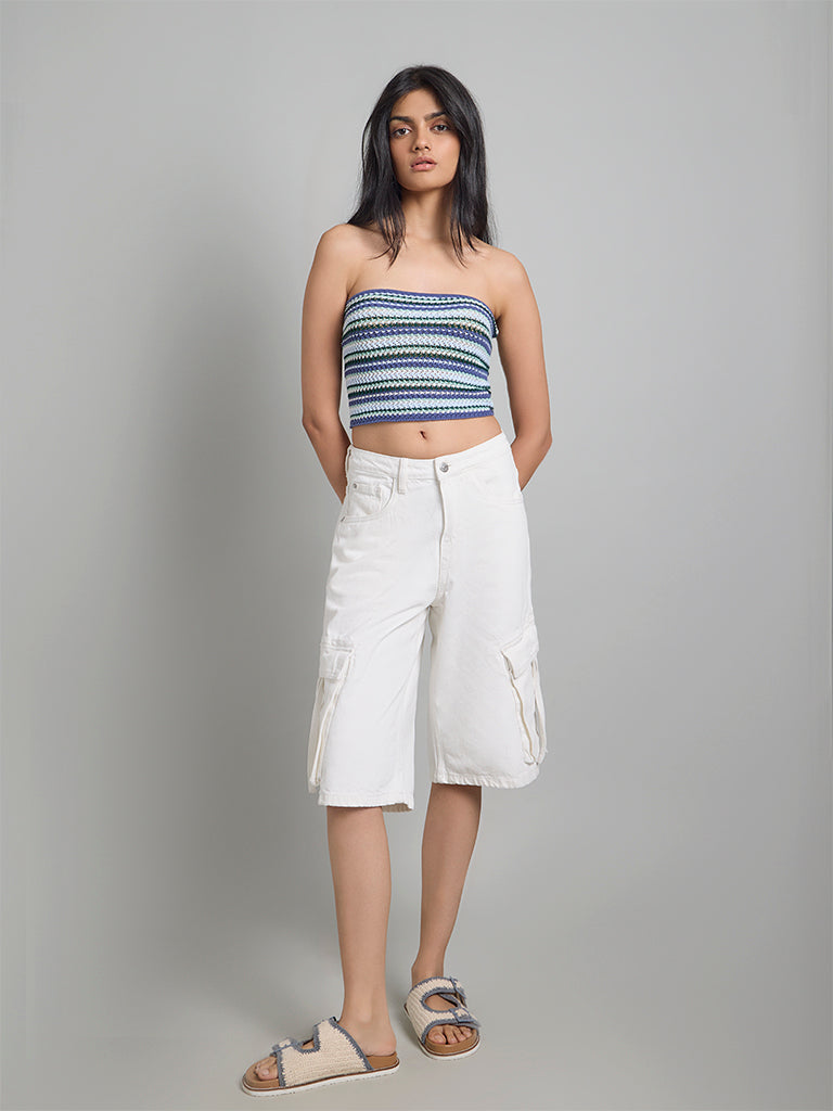 White Cargo Shorts