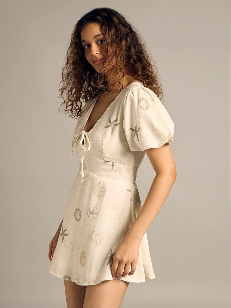 Printed Mini Dress